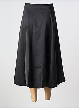 Fustă midi talie cu cleme negru IMPERIAL femeie