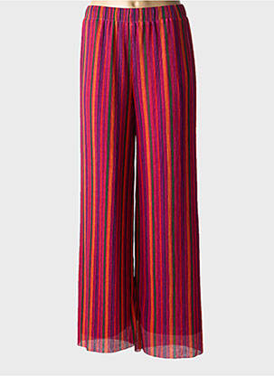 Pantalon larg țesătură crep mărime normală portocalie GRACE & MILA femeie