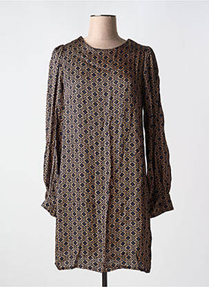 Rochie scurtă mâneci lungi mâneci lungi maro LA PETITE ETOILE femeie