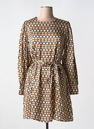 Rochie scurtă mâneci lungi mâneci lungi maro GRACE & MILA femeie