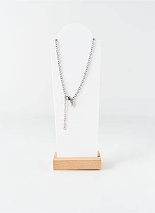 Colier ornament oxid de zirconiu argintiu LOTUS femeie