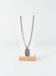 Colier materiale metalice argintiu LOTUS homme