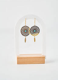 Cercei ornament piatră auriu ROBEEZ femme