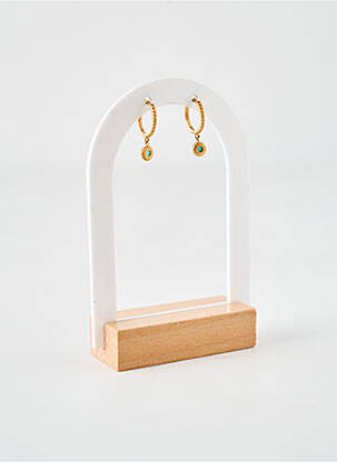 Cercei ornament piatră auriu LA COQUE DE NACRE femeie