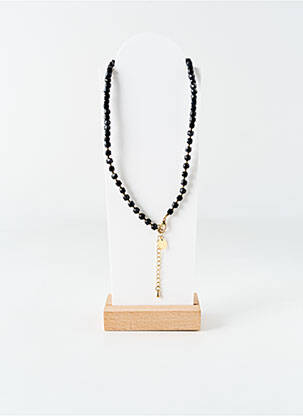 Colier ornament cu mărgele negru BELLE MAIS PAS QUE femeie
