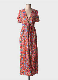 Rochie lungă mâneci scurte mâneci scurte portocaliu VERO MODA femme