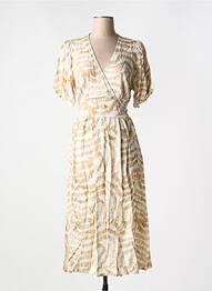 Rochie midi mâneci scurte mâneci scurte bej SORBET femme