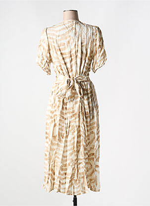 Rochie midi mâneci scurte mâneci scurte bej SORBET femeie