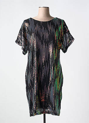 Rochie scurtă mâneci scurte mâneci scurte negru LILIE ROSE femeie