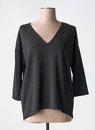 Top elasticitate mâneci 3/4 negru VERO MODA femeie
