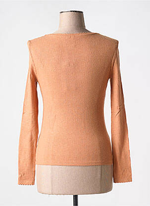 Pulover guler în v mâneci lungi portocalie VERO MODA femeie