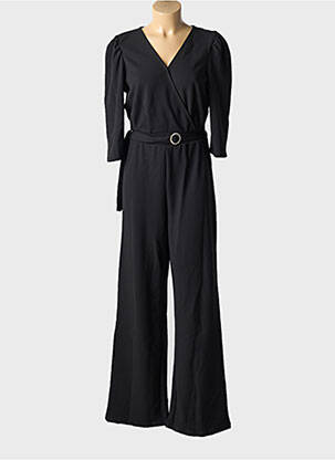 Salopetă-pantalon țesătură crep mâneci 3/4 negru ICHI femeie