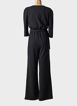 Salopetă-pantalon țesătură crep mâneci 3/4 negru ICHI femeie