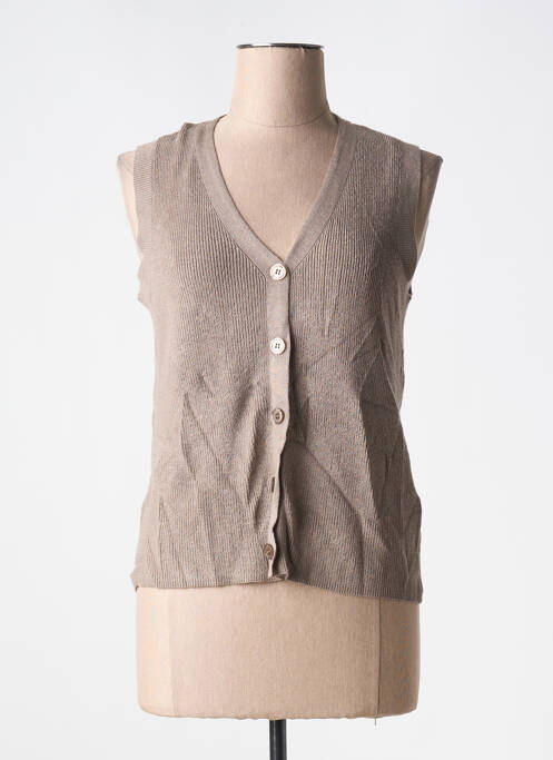 Vestă fără mâneci maro FRANSA femeie