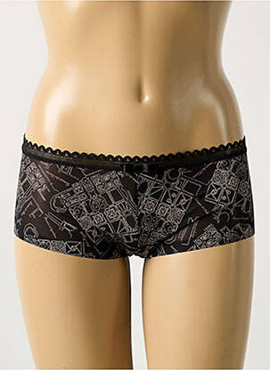 Shorty țesătură tulle negru LOU femeie