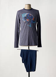 Pijama serigrafie albastru MASSANA homme