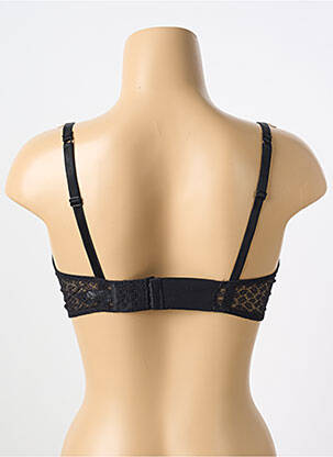 Sutien efect material satinat sutien cupe întregi cu decolteu înalt negru IMPLICITE femeie