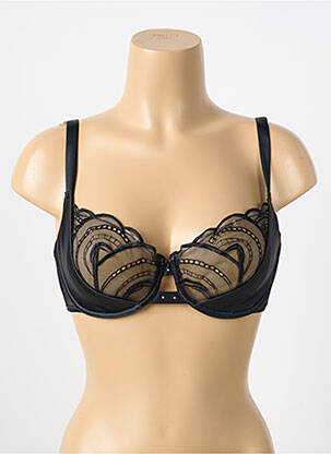 Sutien efect material satinat negru SIMONE PERELE femeie