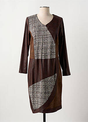 Rochie midi maro MERI & ESCA femeie