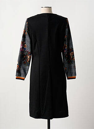 Rochie midi imprimeu floral mâneci lungi negru GUY DUBOUIS femeie