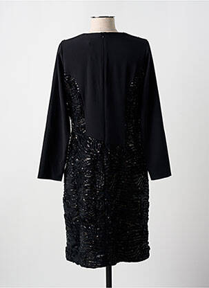 Rochie midi țesătură crep mâneci lungi negru GUY DUBOUIS femeie