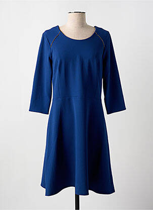Rochie midi mâneci 3/4 mâneci 3/4 albastru FRANCE RIVOIRE femeie