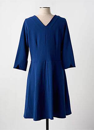 Rochie midi mâneci 3/4 mâneci 3/4 albastru FRANCE RIVOIRE femeie