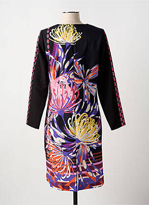 Rochie midi imprimeu fantezie mâneci lungi negru MERI & ESCA femeie