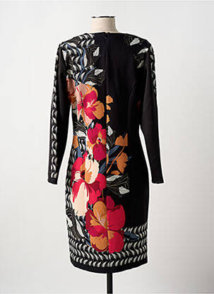 Rochie midi imprimeu floral mâneci lungi negru GUY DUBOUIS femeie