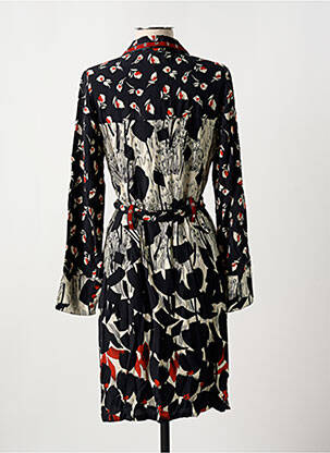 Rochie midi imprimeu floral mâneci lungi negru MERI & ESCA femeie