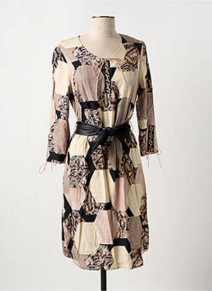 Rochie midi mâneci 3/4 mâneci 3/4 roz MERI & ESCA femeie