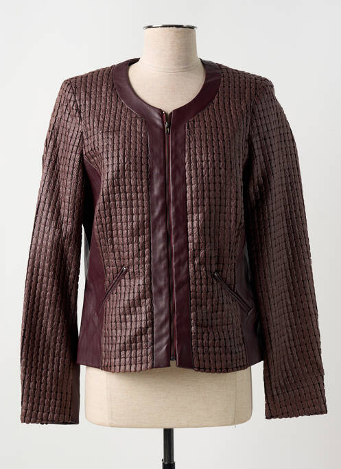 Geci din piele ecologică epoleți violet MERI & ESCA femme