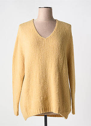 Pulover galben COULEURS DU TEMPS femeie