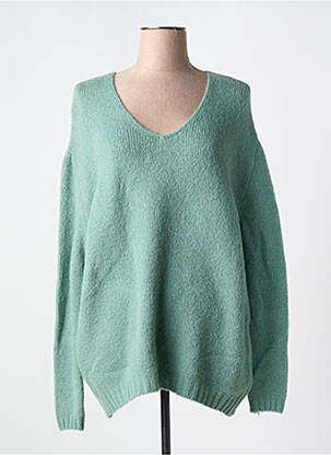 Pulover verde COULEURS DU TEMPS femeie