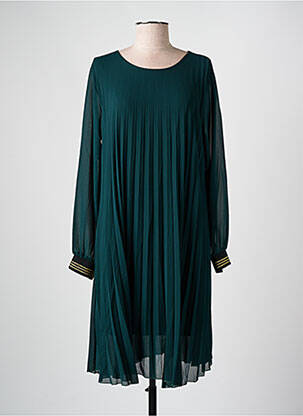 Rochie midi verde COULEURS DU TEMPS femeie