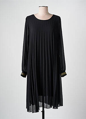 Rochie midi mâneci lungi mâneci lungi negru COULEURS DU TEMPS femeie