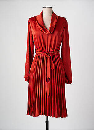 Rochie midi portocaliu COULEURS DU TEMPS femeie