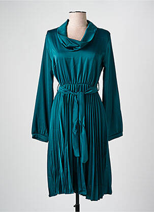 Rochie midi mâneci lungi mâneci lungi verde COULEURS DU TEMPS femeie