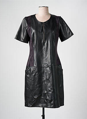 Rochie midi mâneci scurte mâneci scurte negru MERI & ESCA femeie