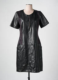 Rochie midi închidere cu fermoar la spate mâneci scurte negru MERI & ESCA femme