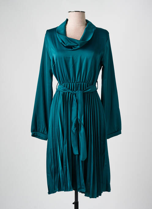 Rochie midi verde COULEURS DU TEMPS femeie