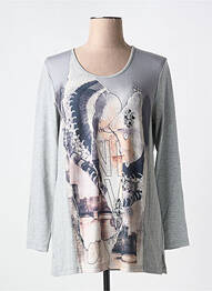 Tricou mâneci lungi mâneci lungi gri MERI & ESCA femme