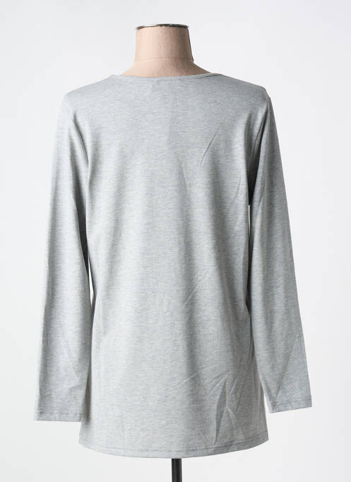 Tricou imprimeu fantezie mâneci lungi gri MERI & ESCA femme