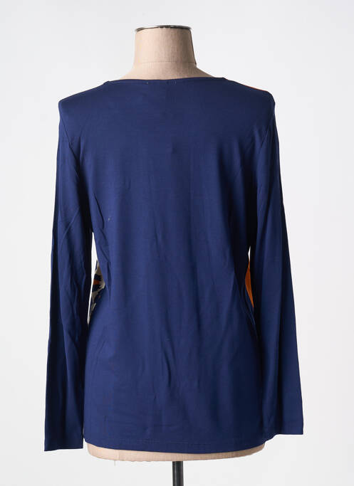 Tricou elasticitate mâneci lungi albastru MERI & ESCA femme