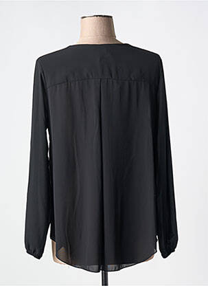 Cămașă țesătură crep mâneci lungi negru COULEURS DU TEMPS femeie