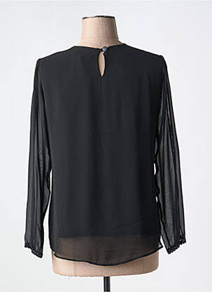 Top țesătură crep mâneci lungi negru MERI & ESCA femeie
