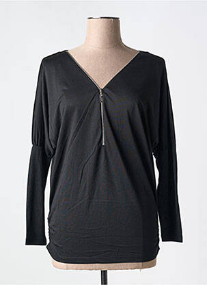 Top negru MARBLE femeie