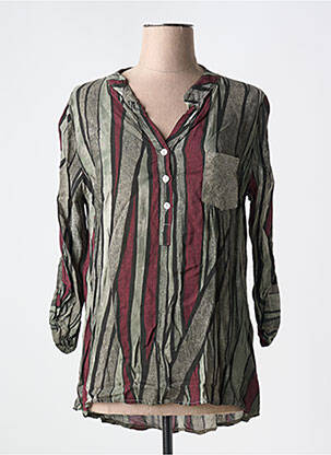 Tunică mâneci lungi verde COULEURS DU TEMPS femeie