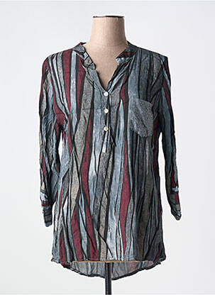 Tunică mâneci lungi gri COULEURS DU TEMPS femeie