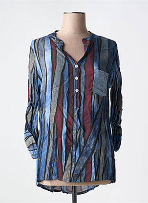 Tunică mâneci lungi albastru COULEURS DU TEMPS femeie